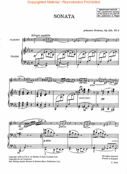 Sonata in E Flat, Op. 120, No. 2