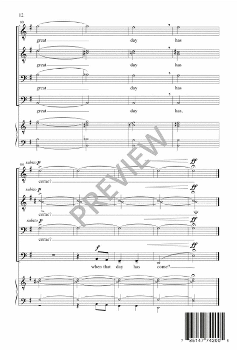 Train's a-Comin' TTBB scores gallery preview page 12