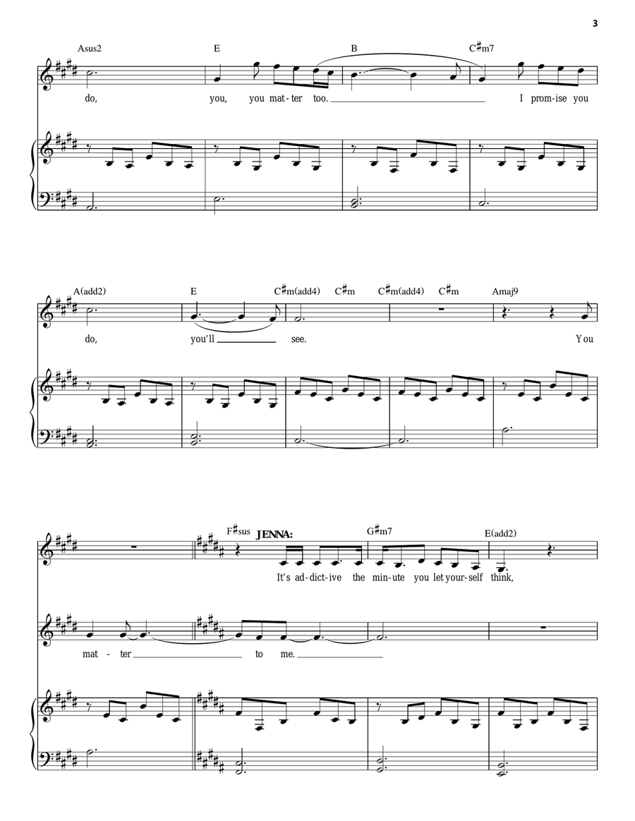 You Matter To Me (from Waitress The Musical) Voice scores gallery preview page 3