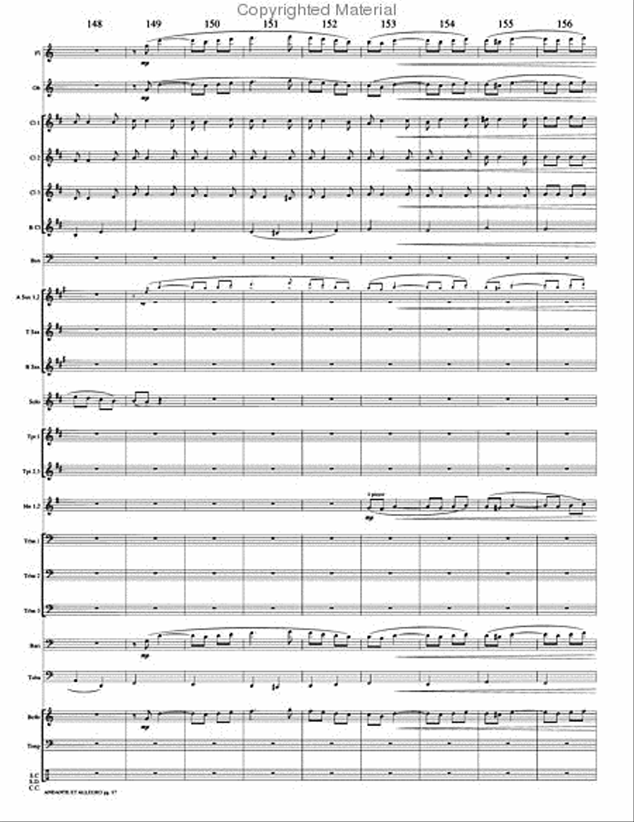 Andante et Allegro Andante et Allegro Concert Band scores gallery preview page 20