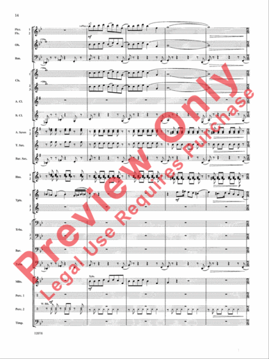 Fantasy on Yankee Doodle Concert Band scores gallery preview page 15