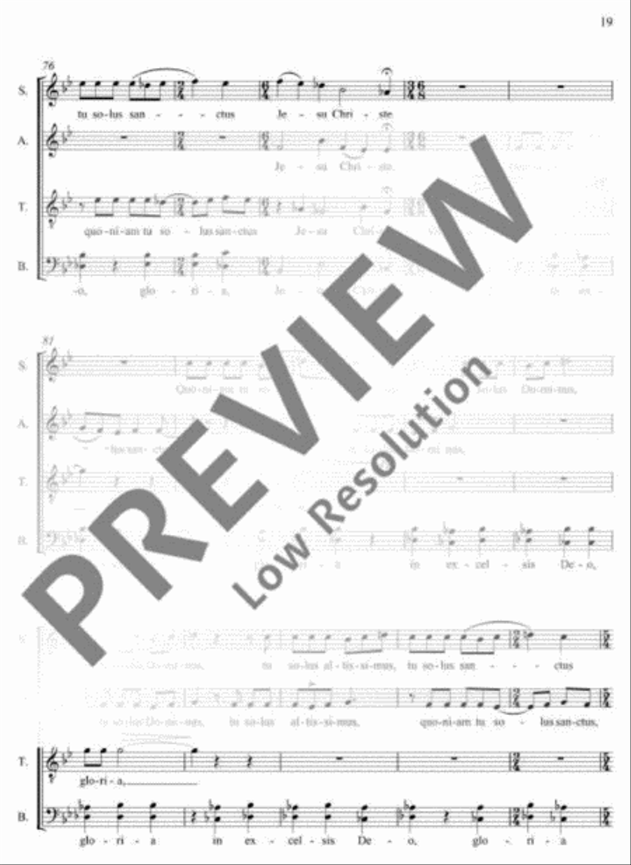 Missa brevis 4-Part scores gallery preview page 20