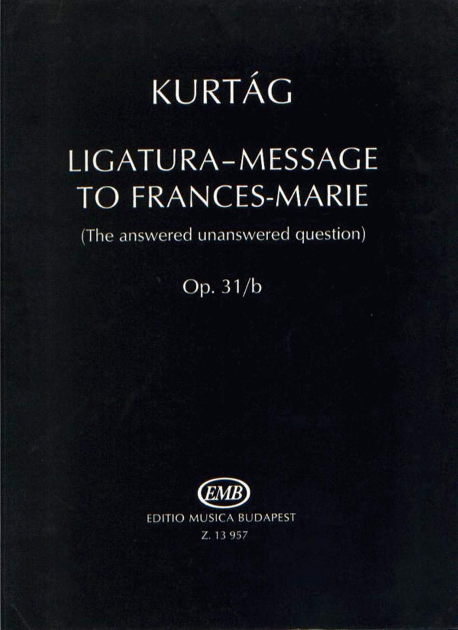 Ligatura-Message to Frances-Marie op. 31b School and Community scores gallery preview page 1