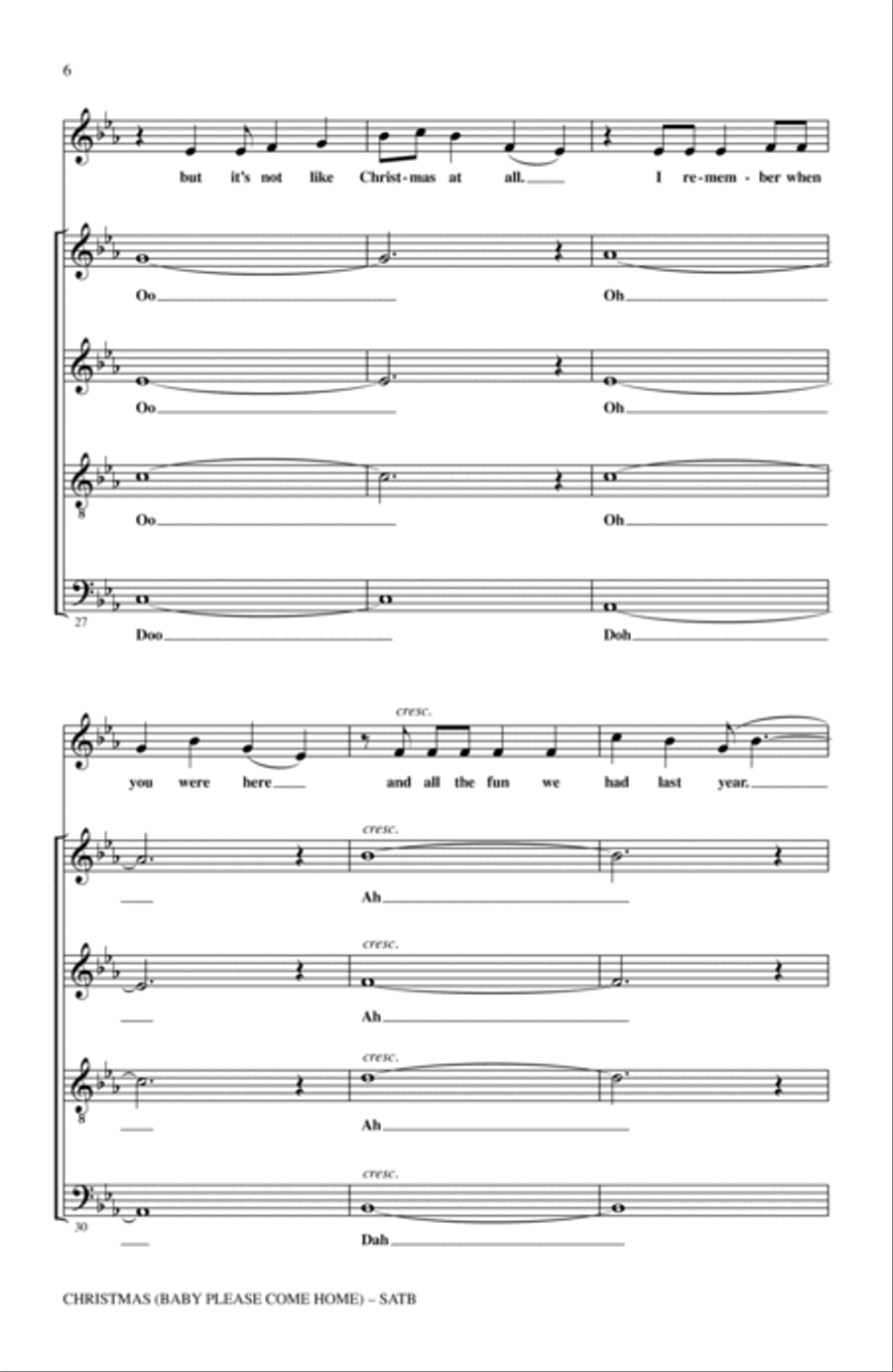 Christmas (Baby Please Come Home) (from NBC's The Sing-Off) 4-Part scores gallery preview page 5