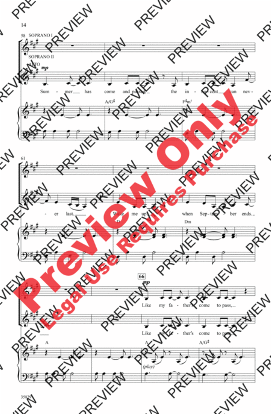 Green Day on Stage: Selections from American Idiot Women's Choir scores gallery preview page 14