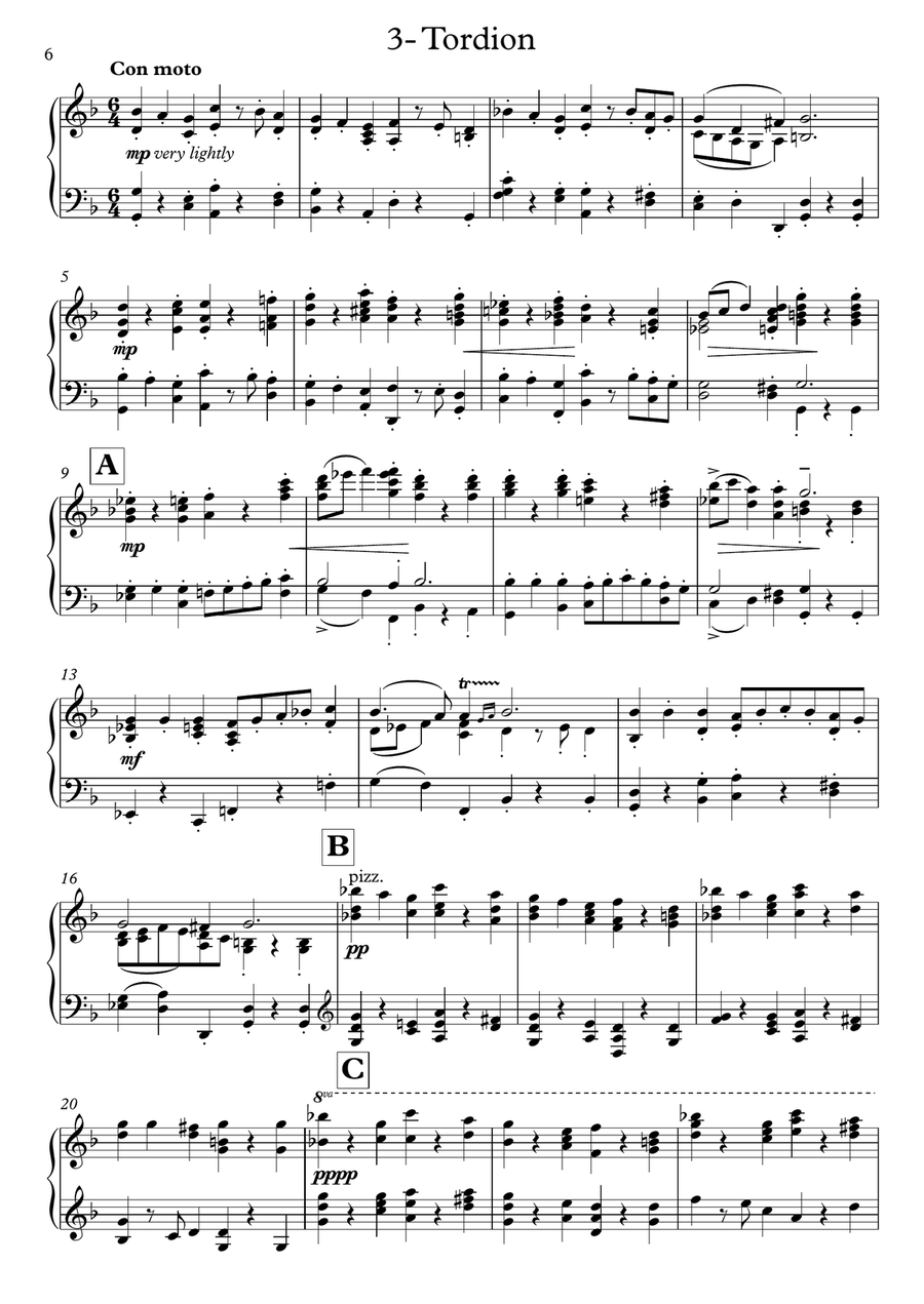 Capriol Suite, Piano Reduction for Solo Performance Piano Solo scores gallery preview page 5