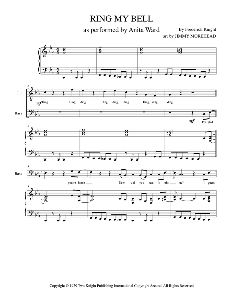Ring My Bell TTBB scores gallery preview page 1