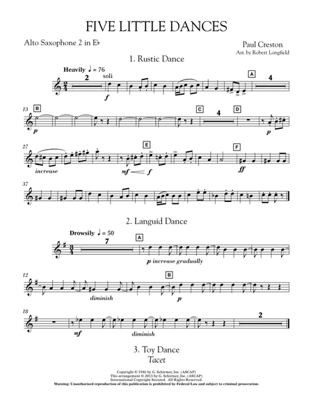 Five Little Dances - Eb Alto Saxophone 2