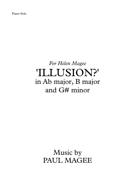 ILLUSION in Ab minor, B major and G# minor image number null