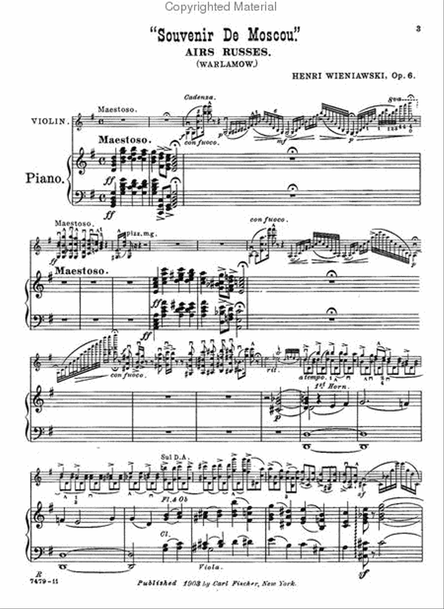 Souvenir De Moscou Violin Solo scores gallery preview page 2