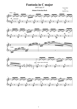 Book cover for Fantasia in C major BWV Anh.87