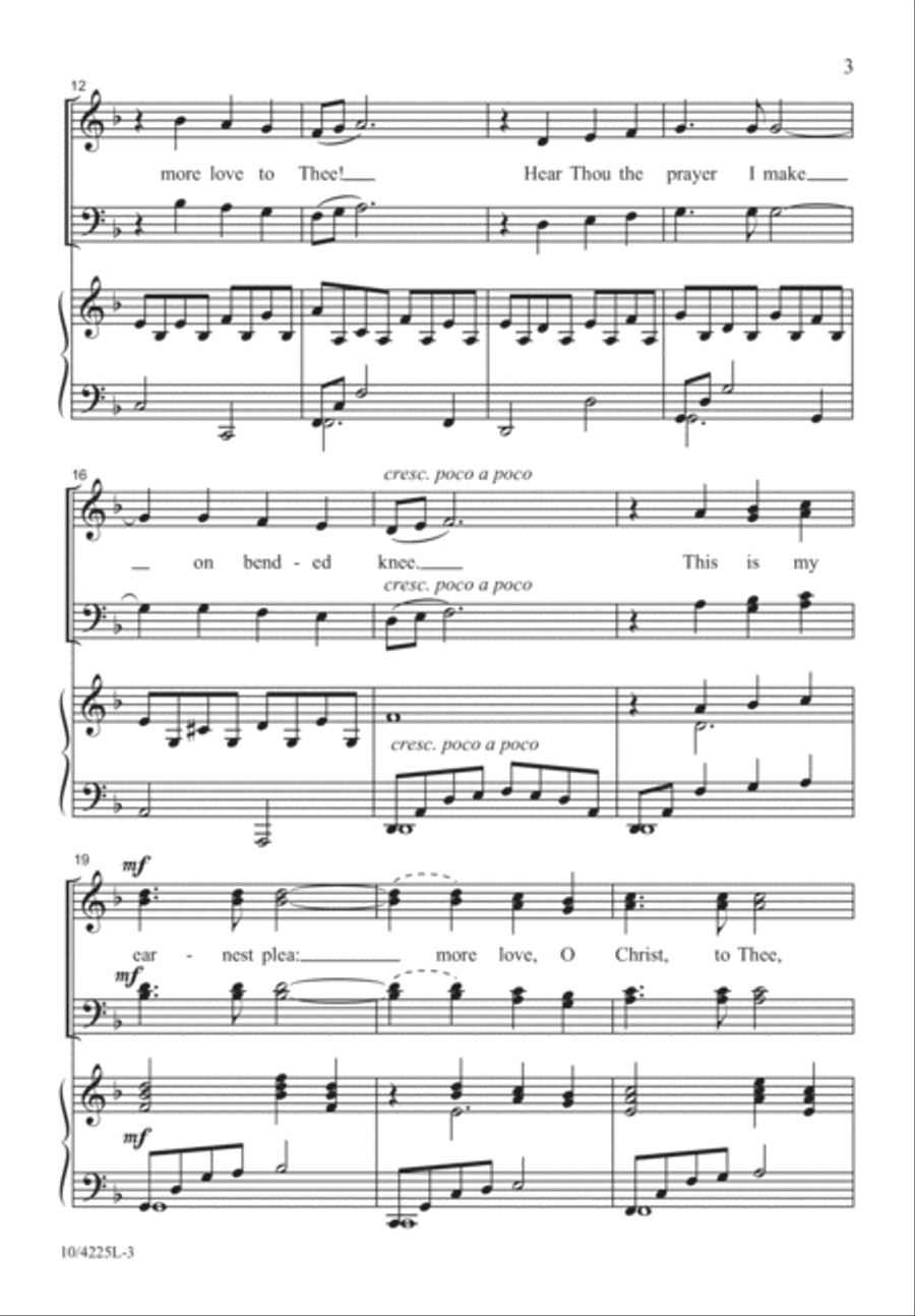 More Love to Thee 4-Part scores gallery preview page 4