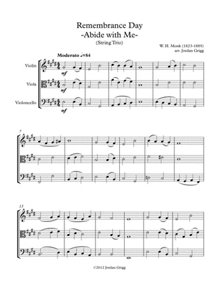Book cover for Remembrance Day 'Abide with Me' (String Trio)