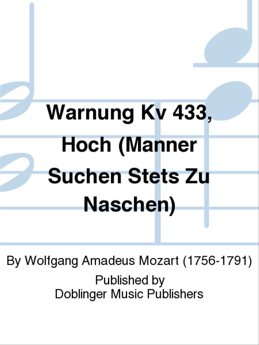 Warnung KV 433, hoch (Manner suchen stets zu naschen) Voice scores gallery preview page 1
