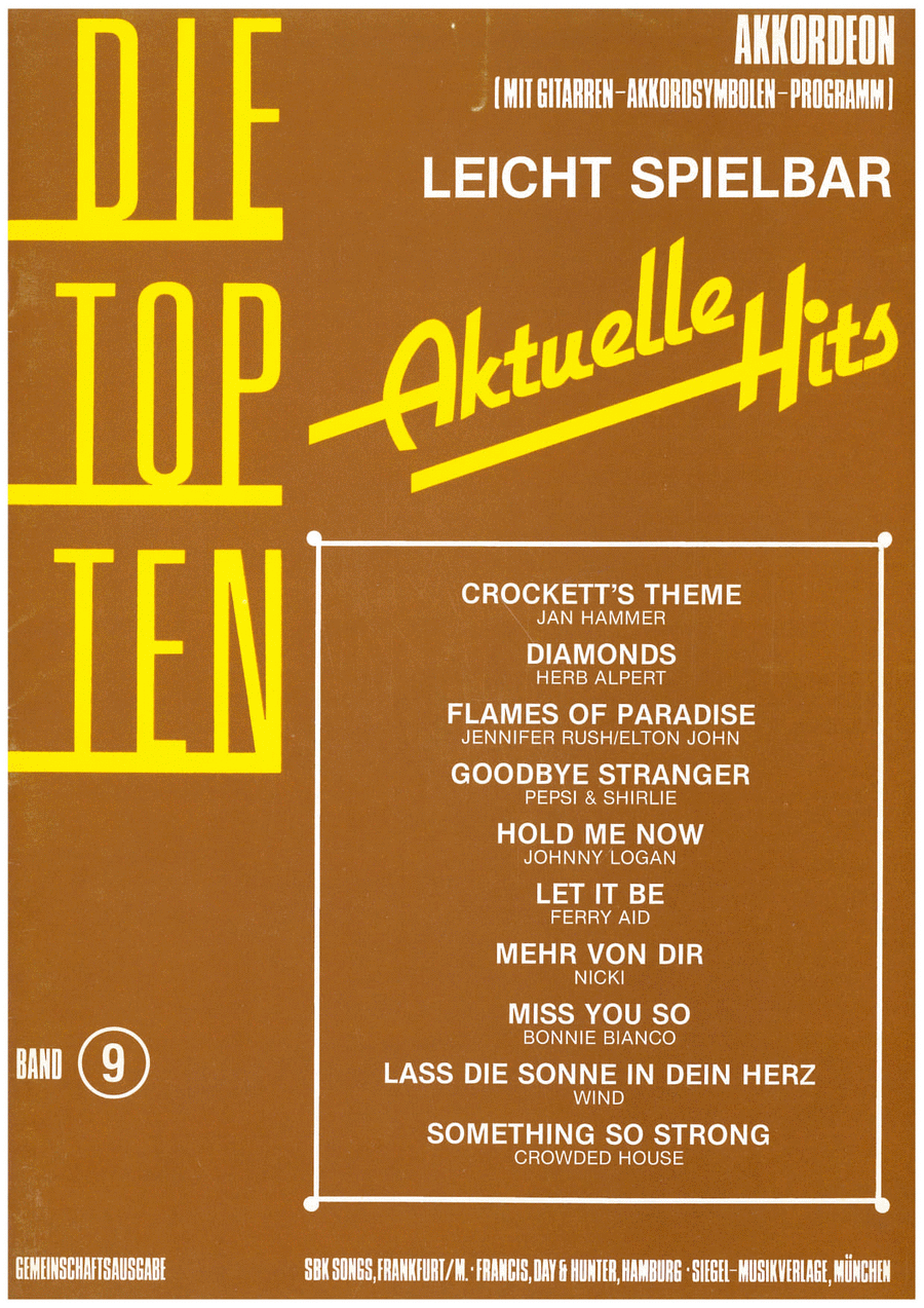 Die Top Ten aktuelle Hits Guitar scores gallery preview page 1