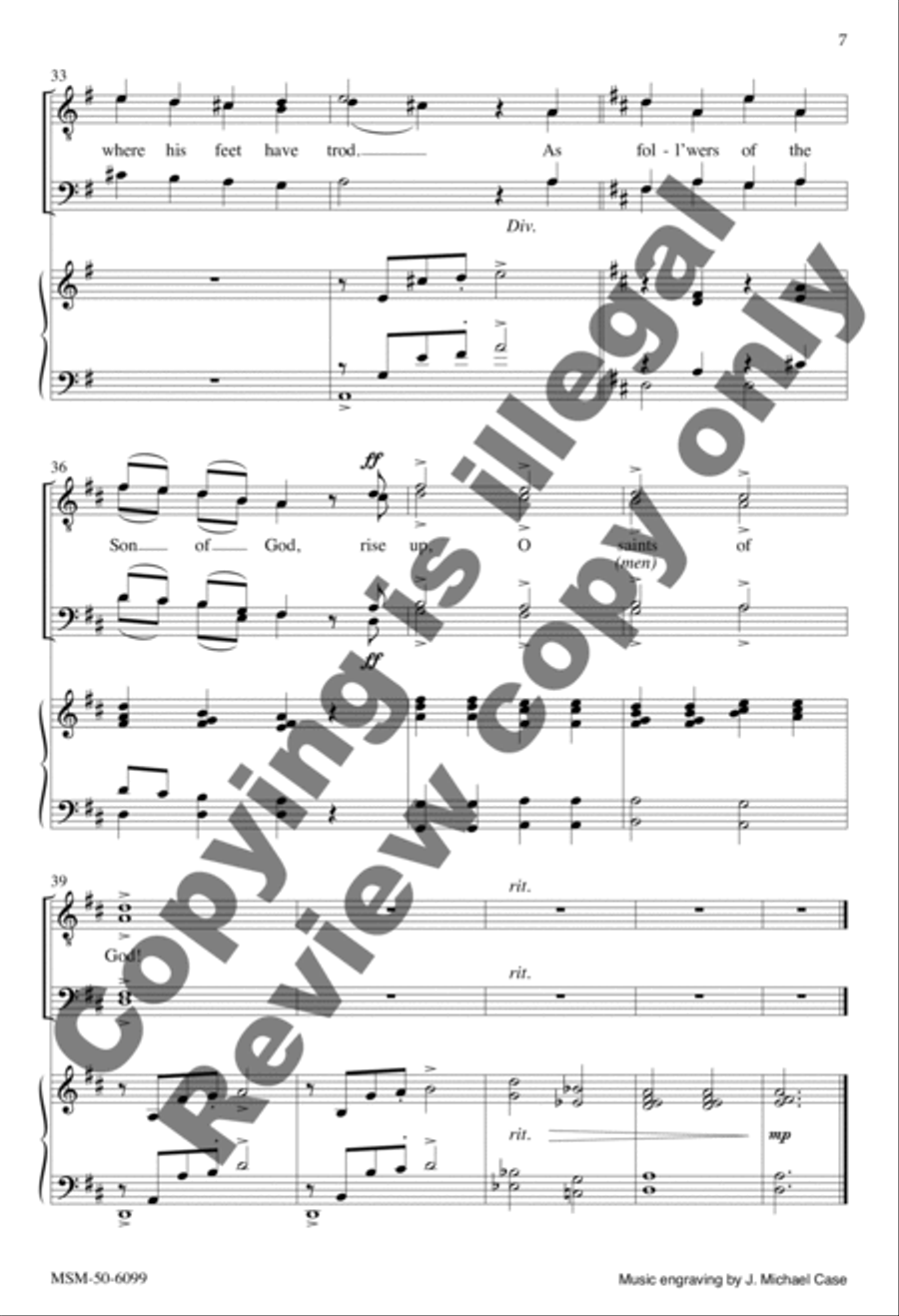 Rise Up, O Saints of God (Rise Up, O Men of God) TTBB scores gallery preview page 6