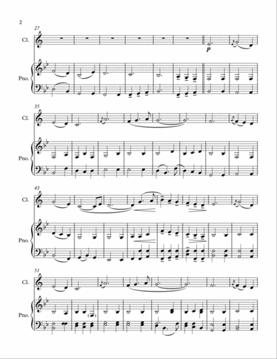 Valse Frontenac (Clarinet and Piano) Clarinet Solo scores gallery preview page 2