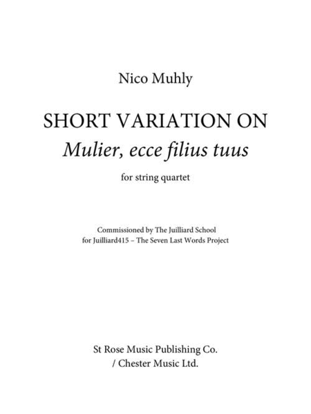Short Variation on Mulier, ecce filius tuus