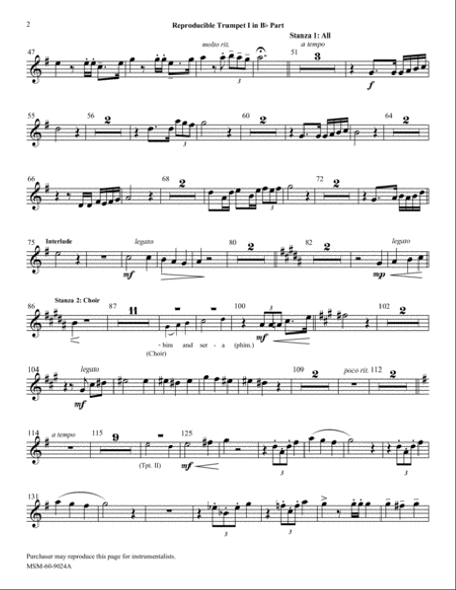 Holy God, We Praise Your Name Choir scores gallery preview page 2
