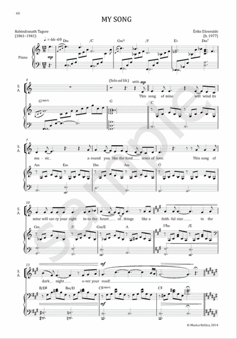 Choral Anthology 5 for Mixed Choir (SATB) 4-Part scores gallery preview page 9