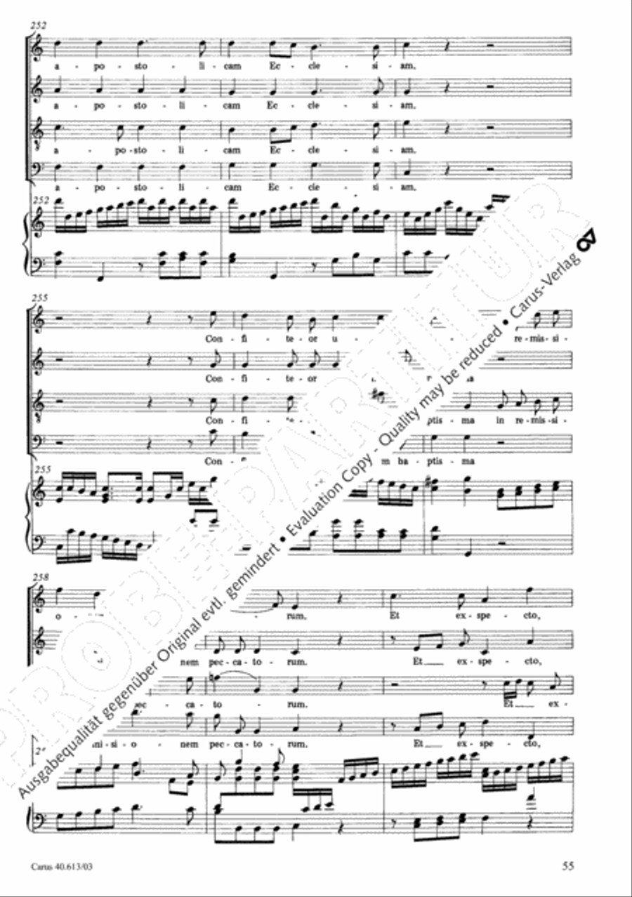 Mass in C (Missa in C) 4-Part scores gallery preview page 56