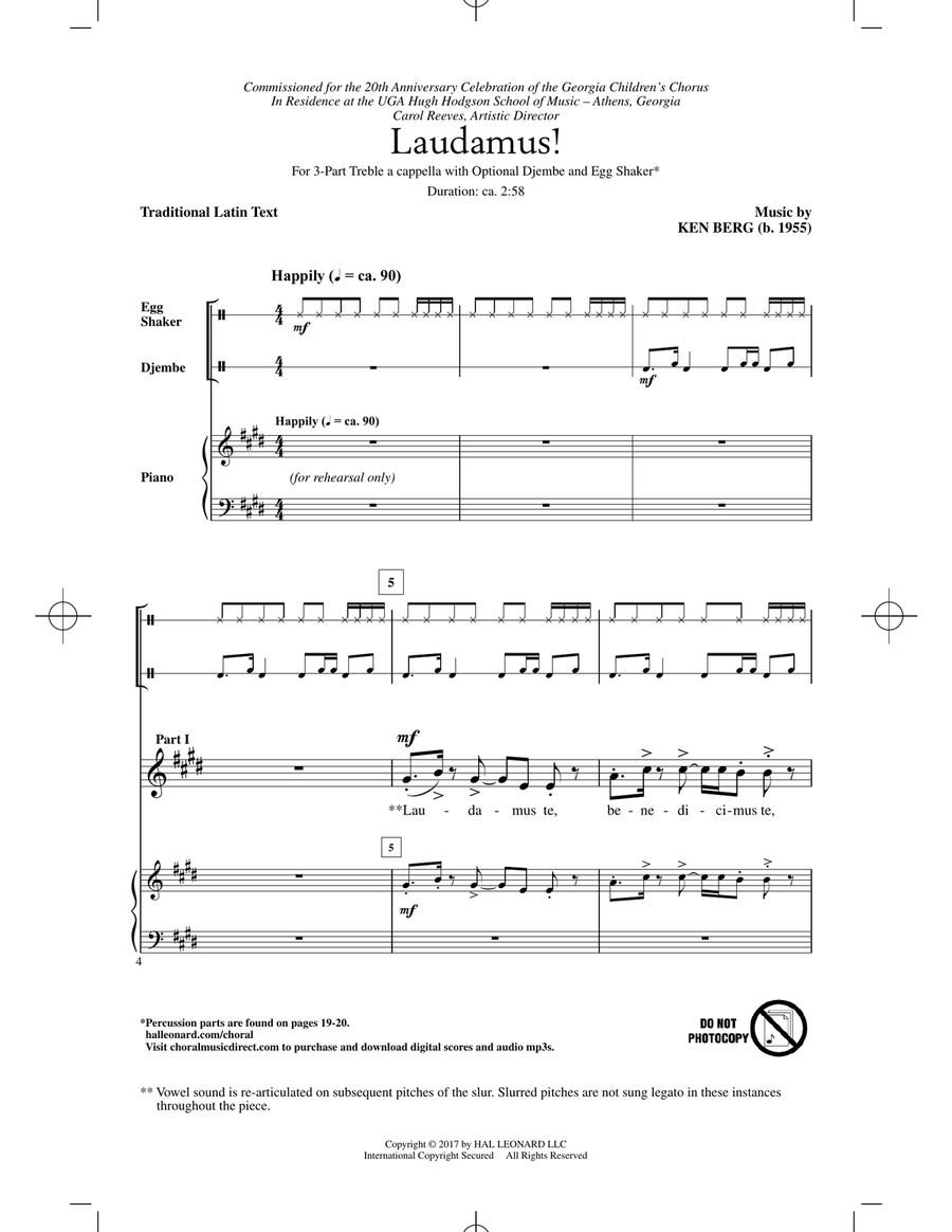 Laudamus! Laudamus! 3-Part scores gallery preview page 1