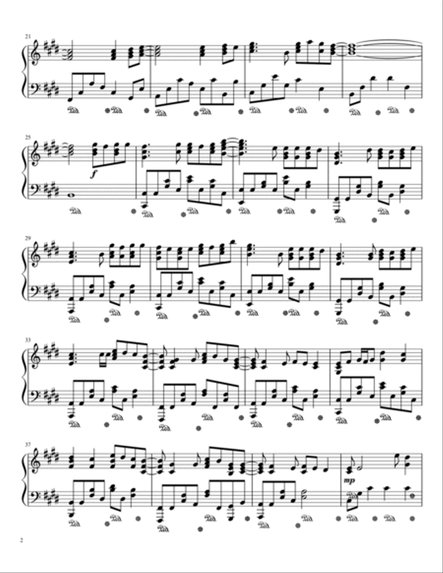 Fire On Fire Fire On Fire Piano Solo scores gallery preview page 2