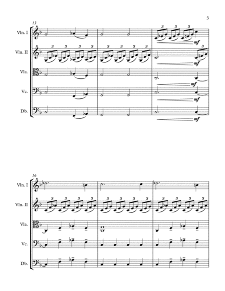 Moonlight Sonata (String Quintet-1st Movement) String Quartet scores gallery preview page 3