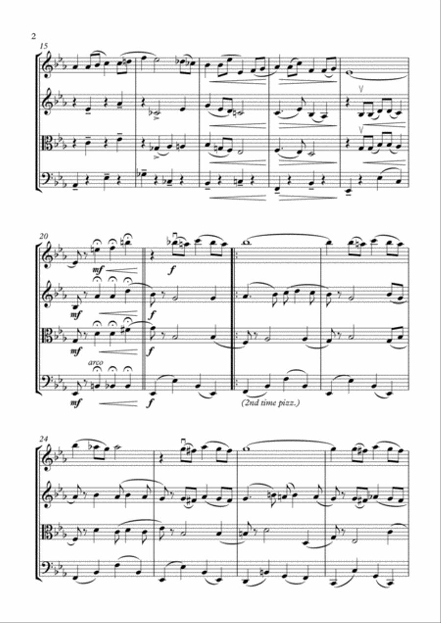 With A Song In My Heart String Quartet scores gallery preview page 2