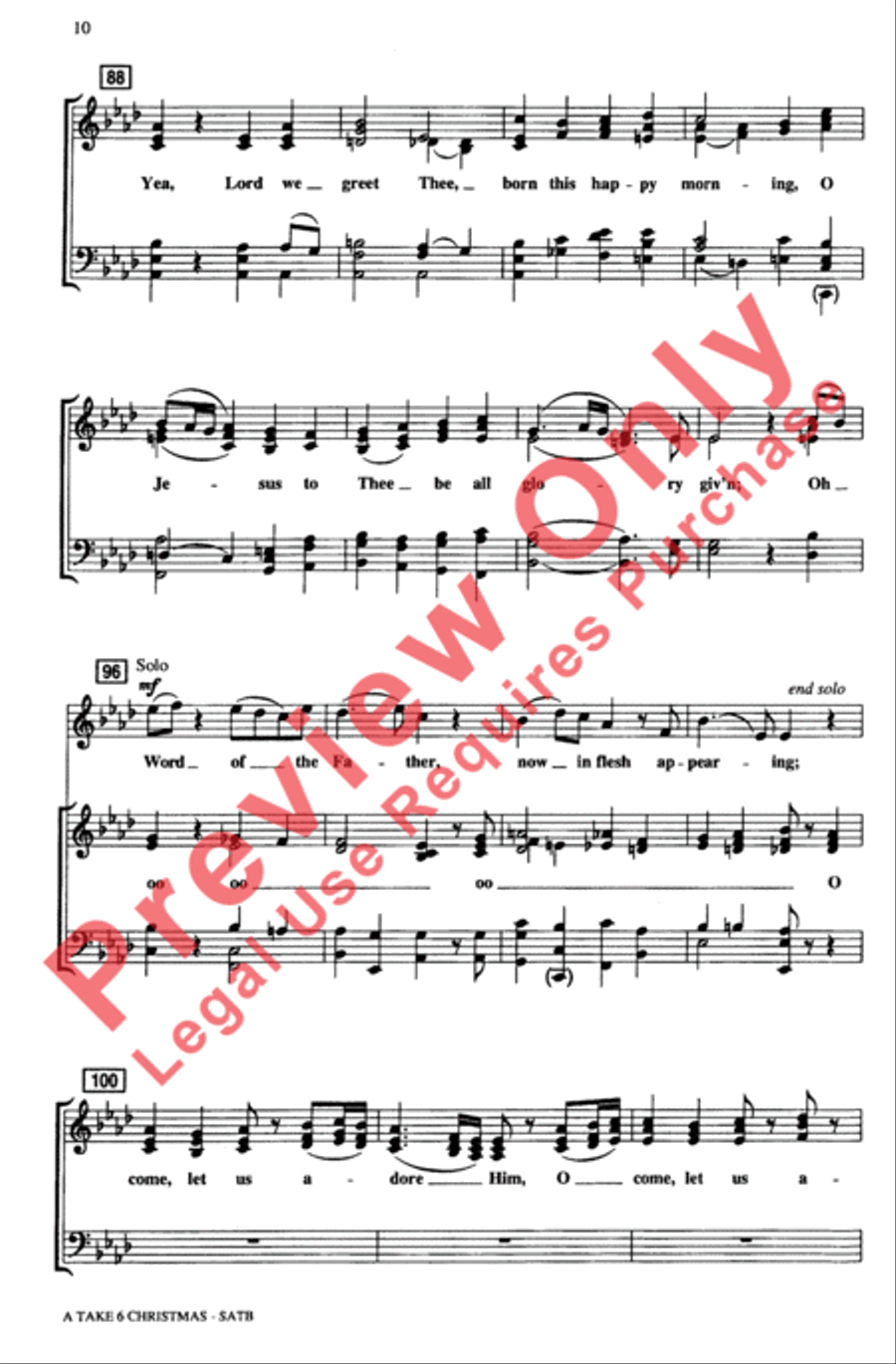 Take 6 Christmas 4-Part scores gallery preview page 10