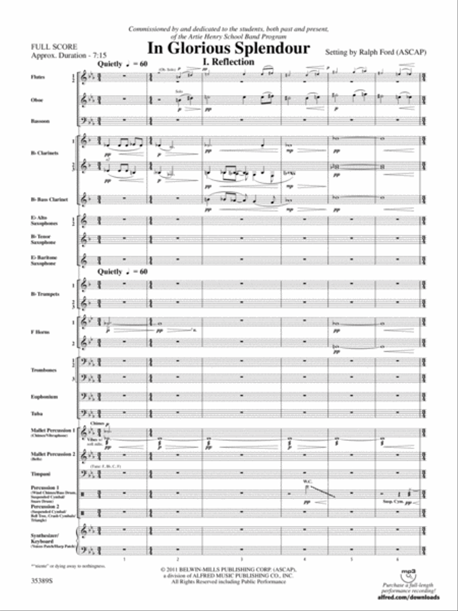 In Glorious Splendour: Score Concert Band scores gallery preview page 3