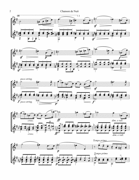 Chanson de Nuit Op. 15 for flute and guitar image number null