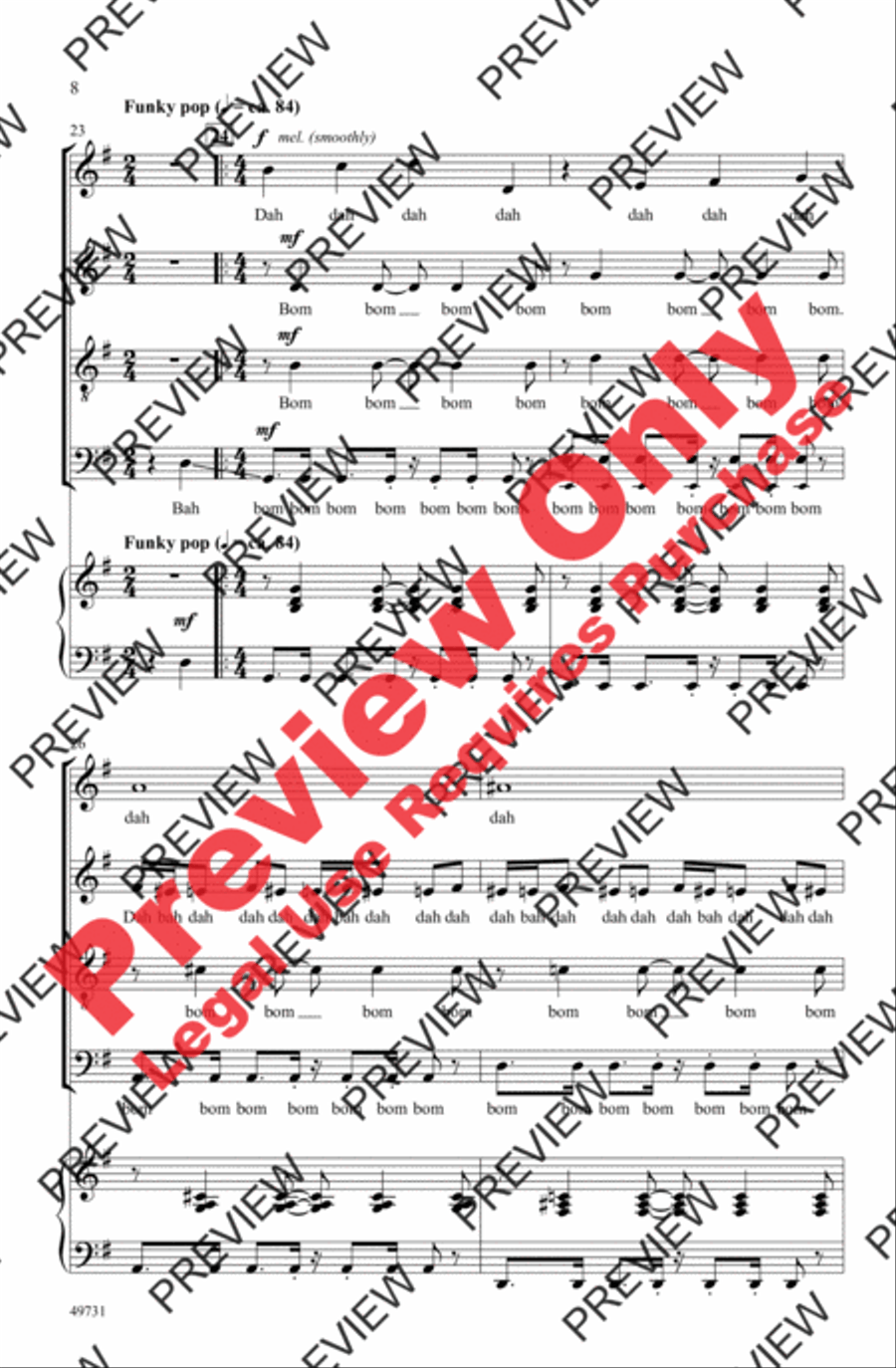 Rhapsody in Blue 4-Part scores gallery preview page 8