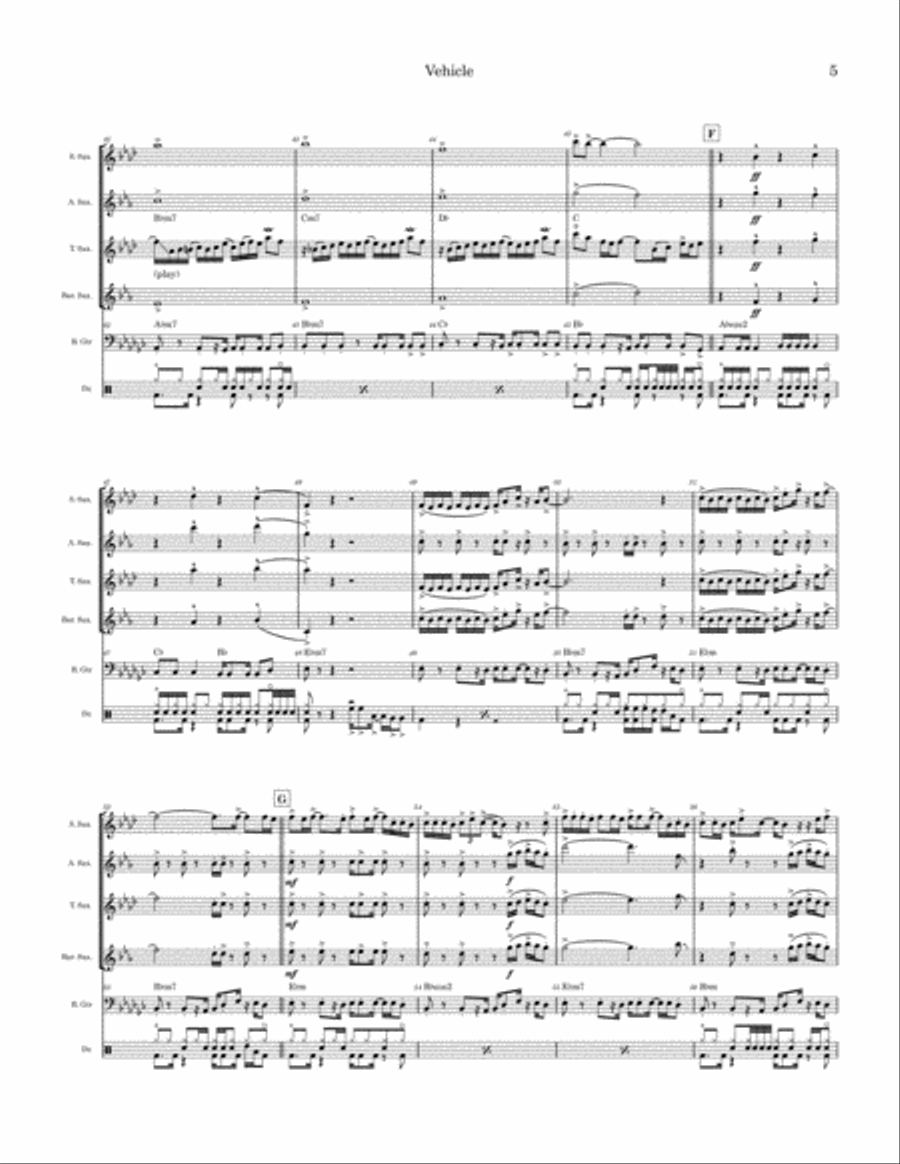 Vehicle Saxophone Quartet scores gallery preview page 5