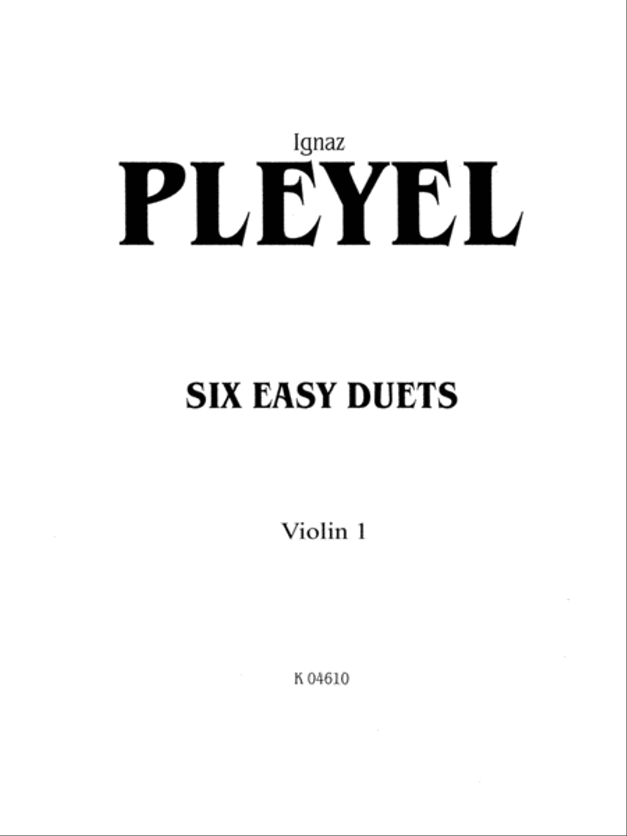 Six Easy Duets, Op. 23