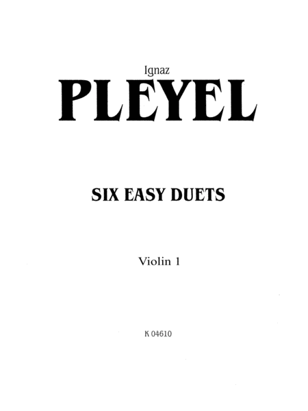 Six Easy Duets, Op. 23