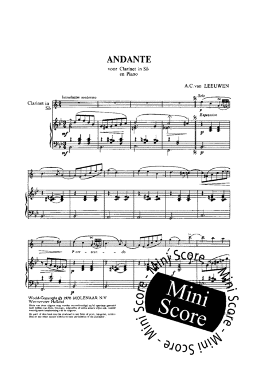 Andante Bass Clarinet scores gallery preview page 4