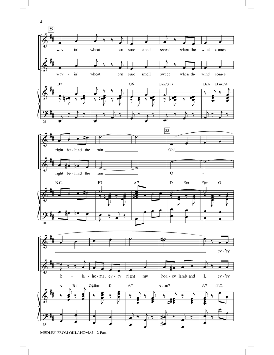 Oklahoma! (Medley) (arr. John Leavitt) 2-Part scores gallery preview page 3