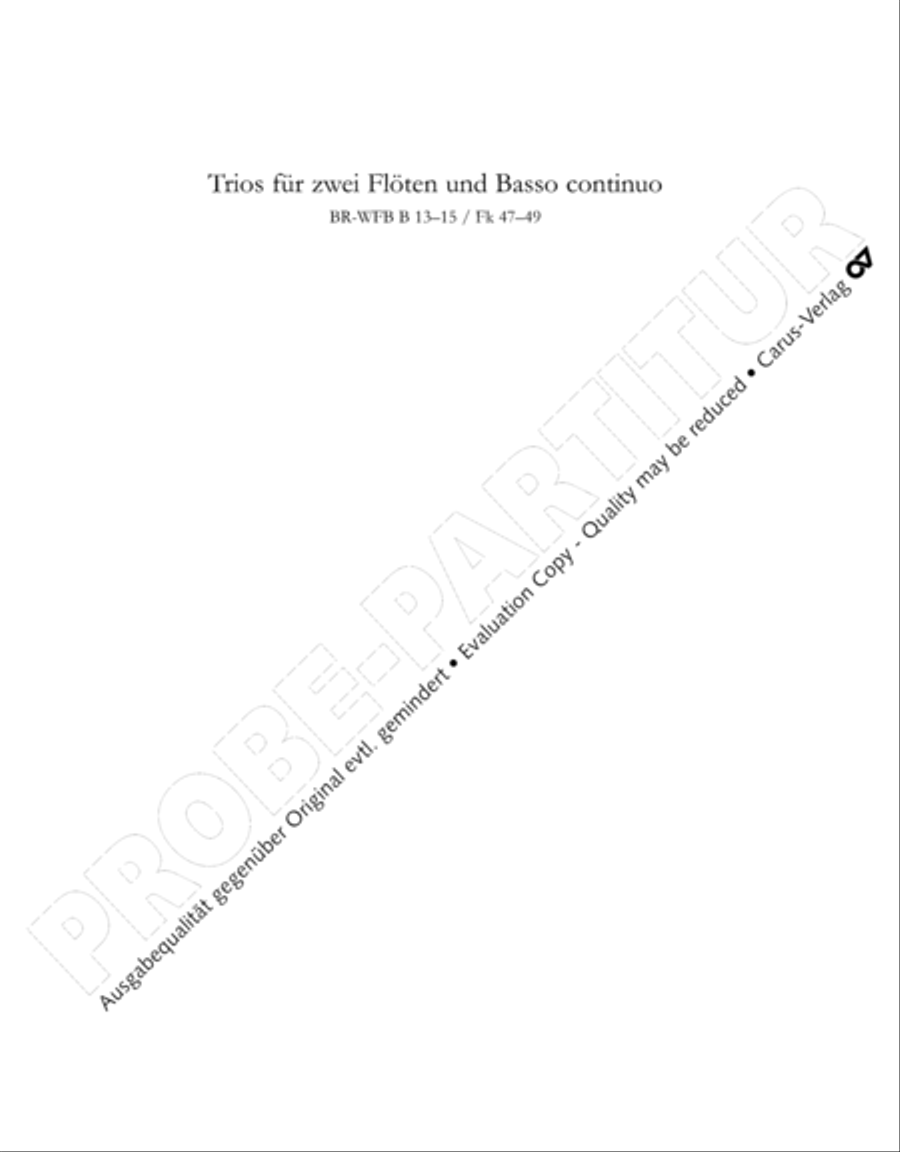 Gesamtausgabe Band 3 (Kammermusik: Duette, Solo- und Triosonaten) Score scores gallery preview page 102