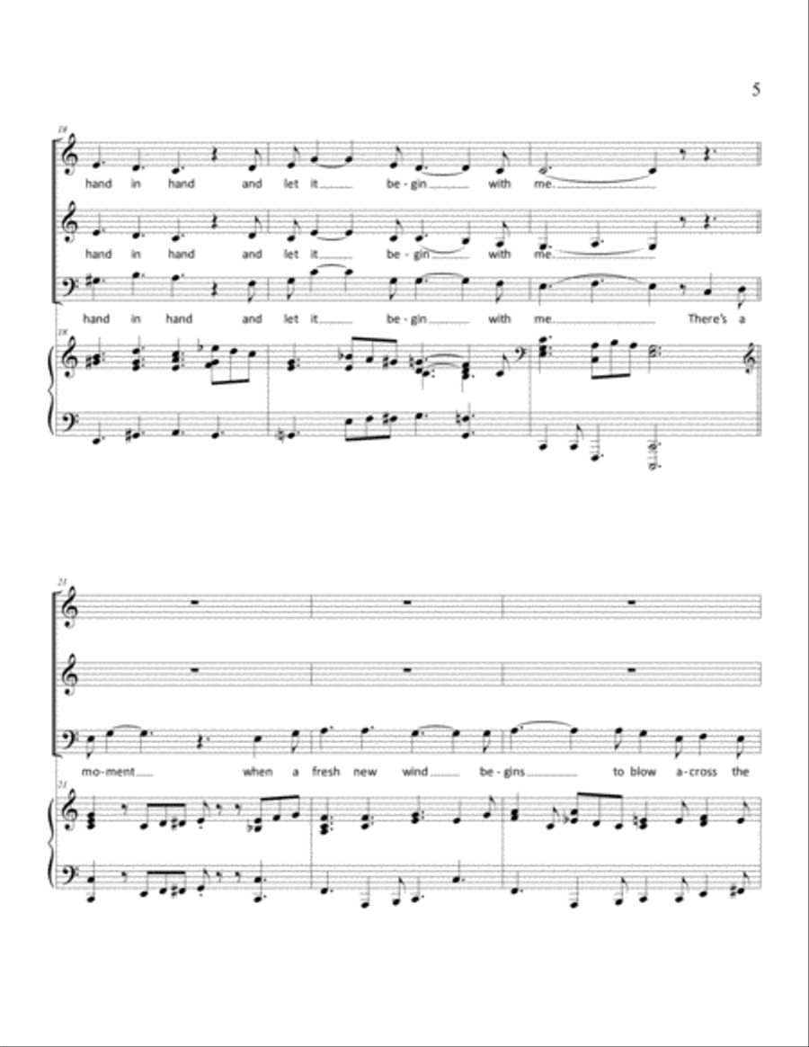 Let Justice Come Down Like Rain 3-Part scores gallery preview page 5
