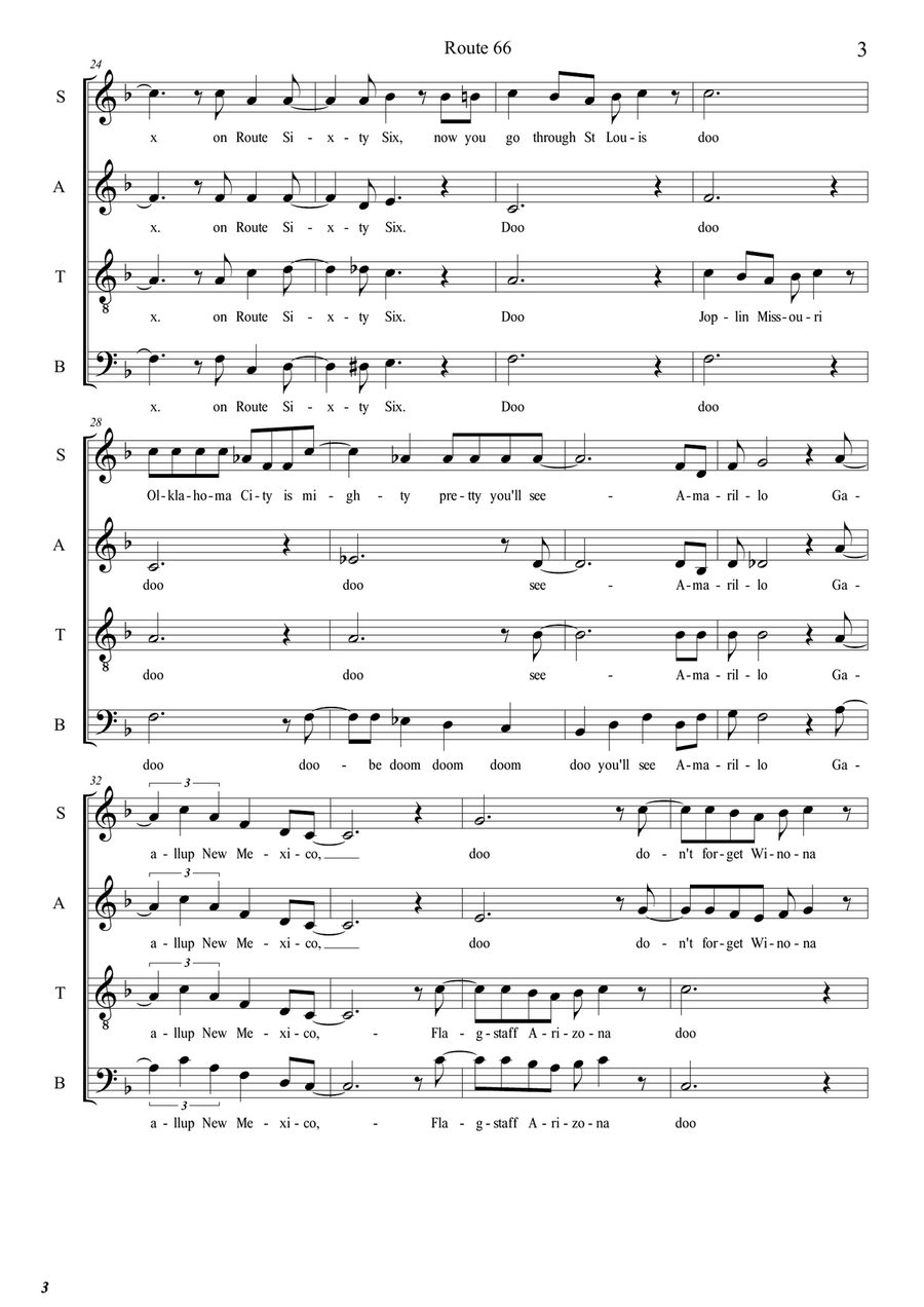 Route 66 Route 66 4-Part scores gallery preview page 3