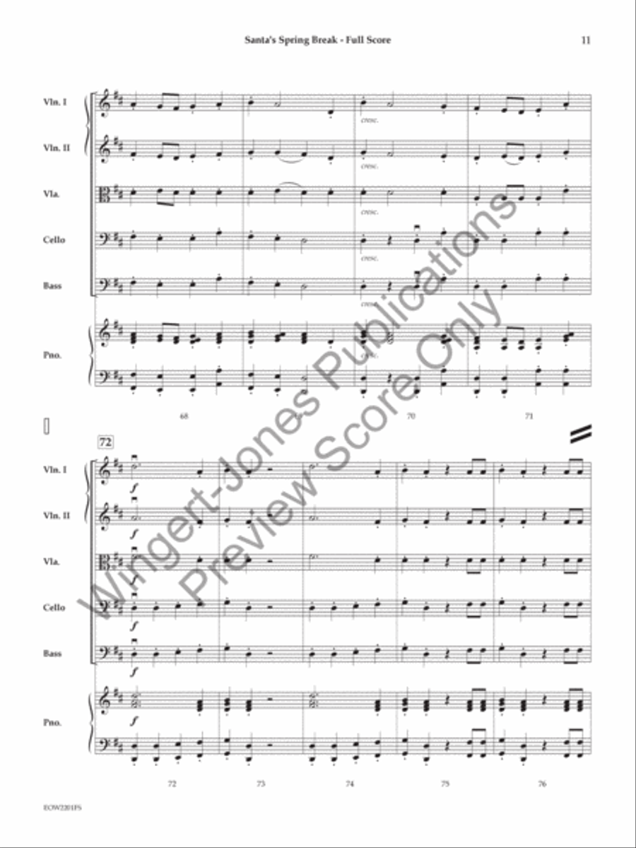Santa's Spring Break String Orchestra scores gallery preview page 10