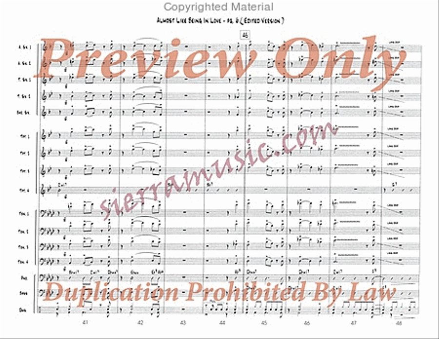 Almost Like Being in Love (Edited) Big Band scores gallery preview page 7