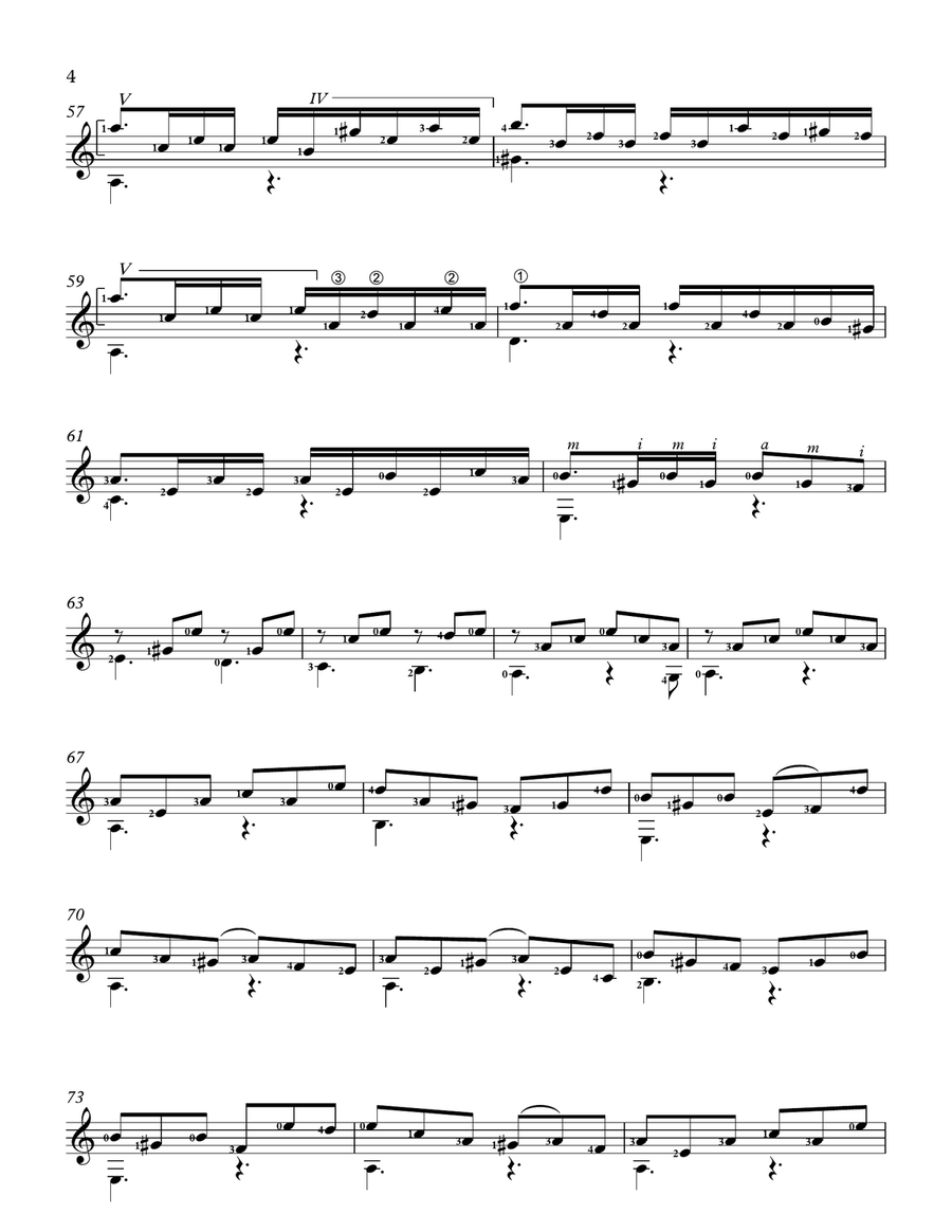 Waltz of happiness Waltz of happiness Classical Guitar scores gallery preview page 4