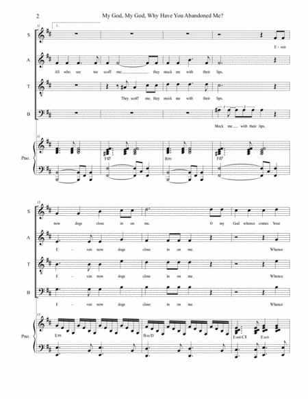 My God, My God, Why Have You Abandoned Me? (for SATB) image number null