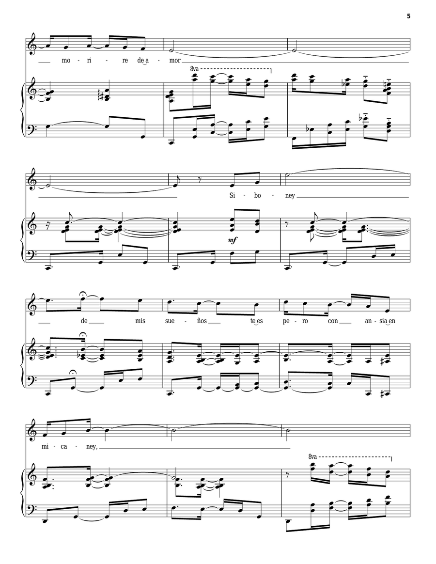 Siboney Piano, Vocal scores gallery preview page 5