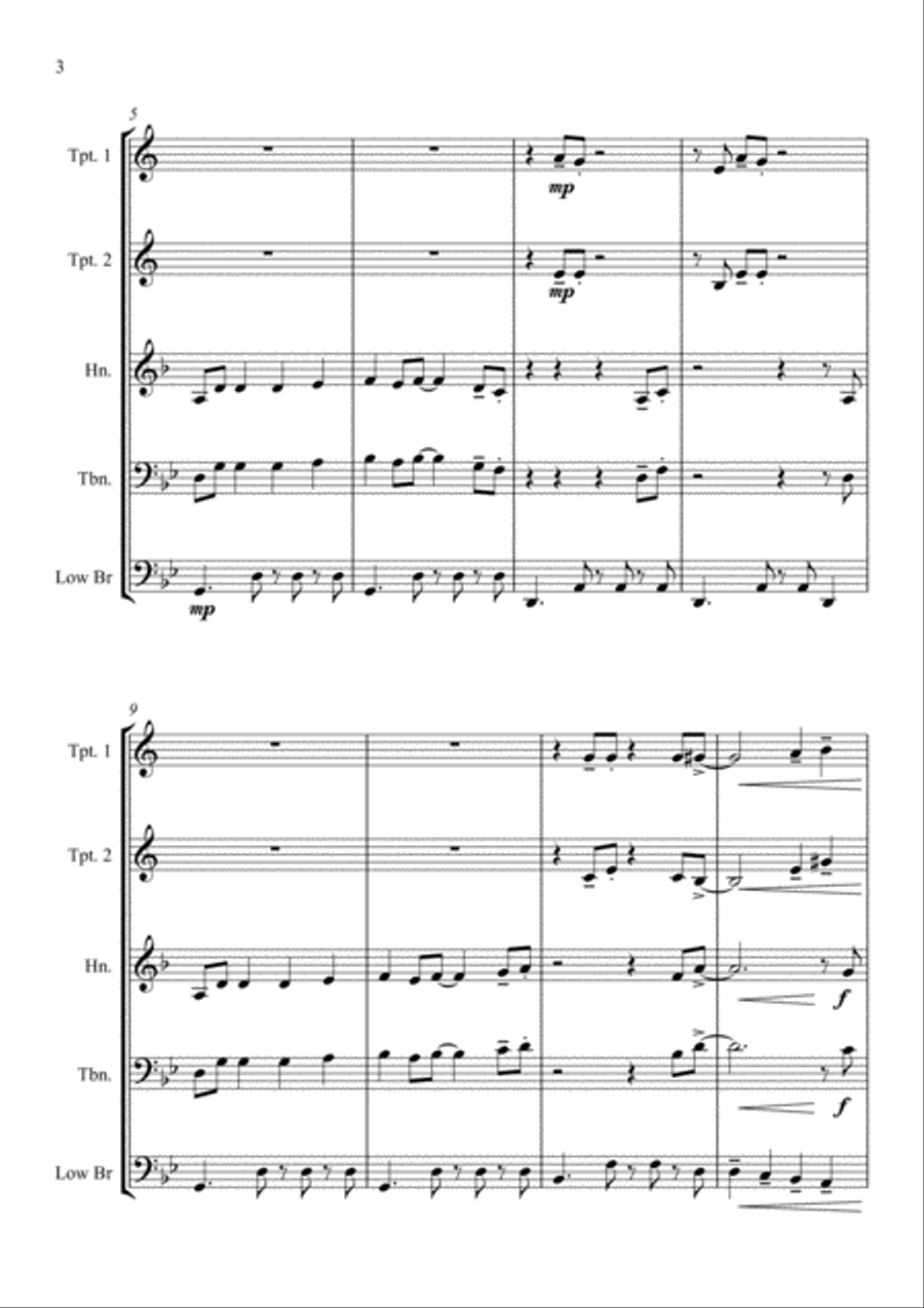 Johnny Swings On Home (When Johnny Comes Marching Home) - for Brass Quartet Johnny Swings On Home (When Johnny Comes Marching Home) - for Brass Quartet Brass Quartet scores gallery preview page 4
