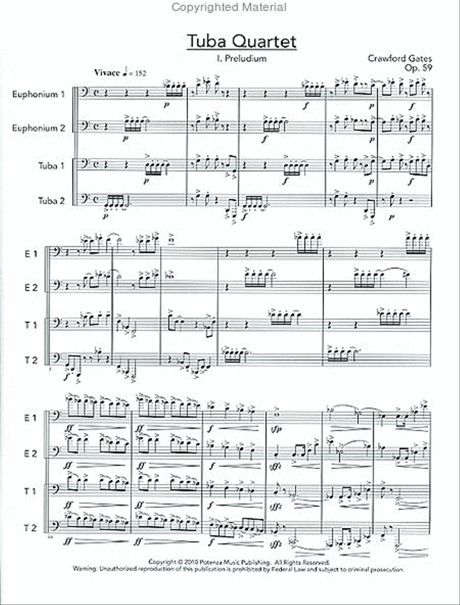 Tuba Quartet Tuba Quartet Tuba Quartet scores gallery preview page 2