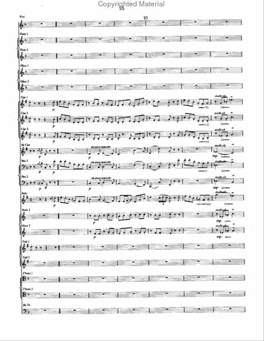 Concerto in F minor for Trumpet Concert Band scores gallery preview page 12