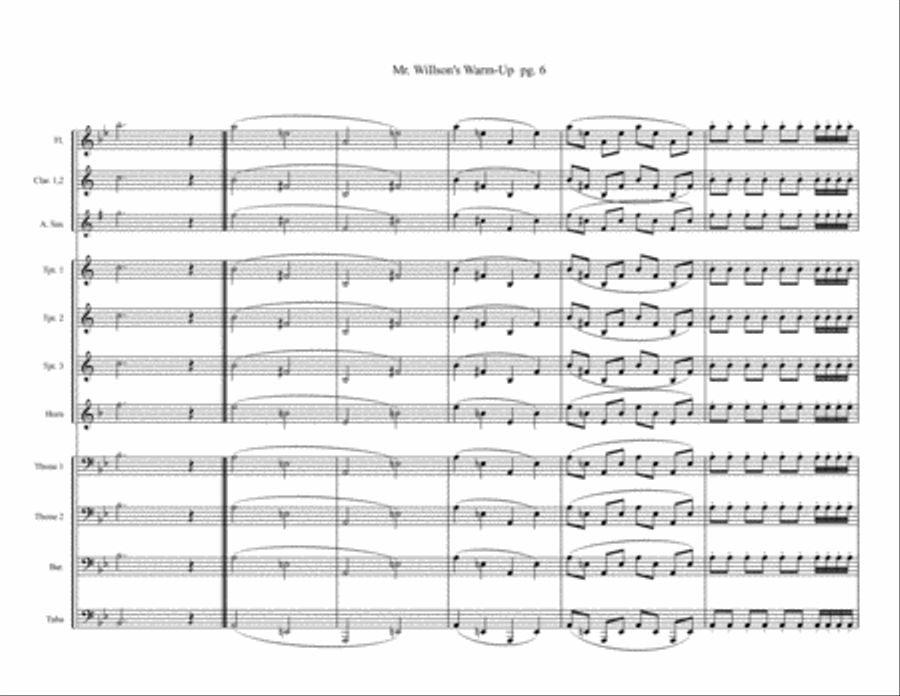 Mr. Willson's Warm Up Marching Band scores gallery preview page 7